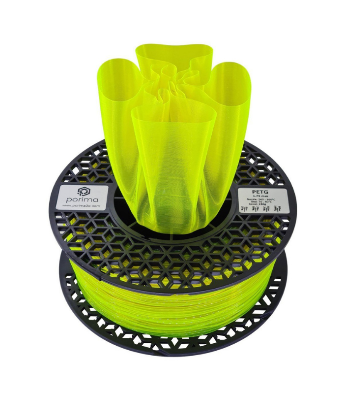 neon sarı Porima PETG Transparan Filament - Görsel 1